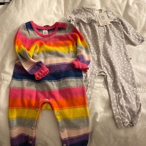 NWT Baby Gap Organic Cotton One-Piece (set of 2) 12-18mo